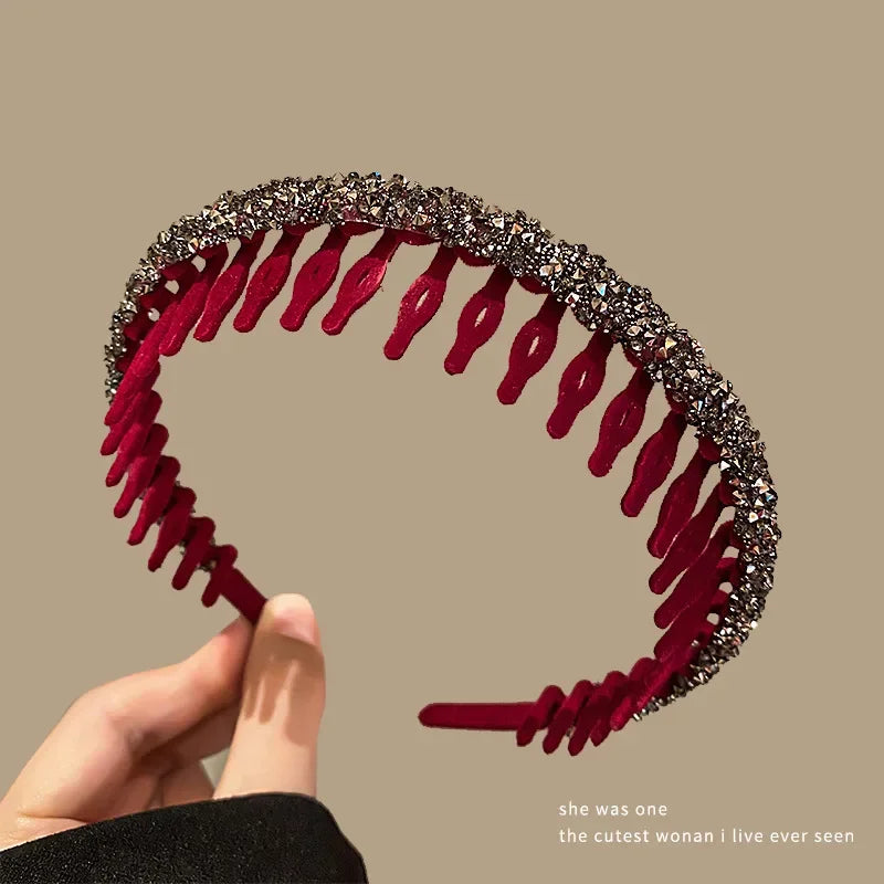 Rhinestone Velvet Headband