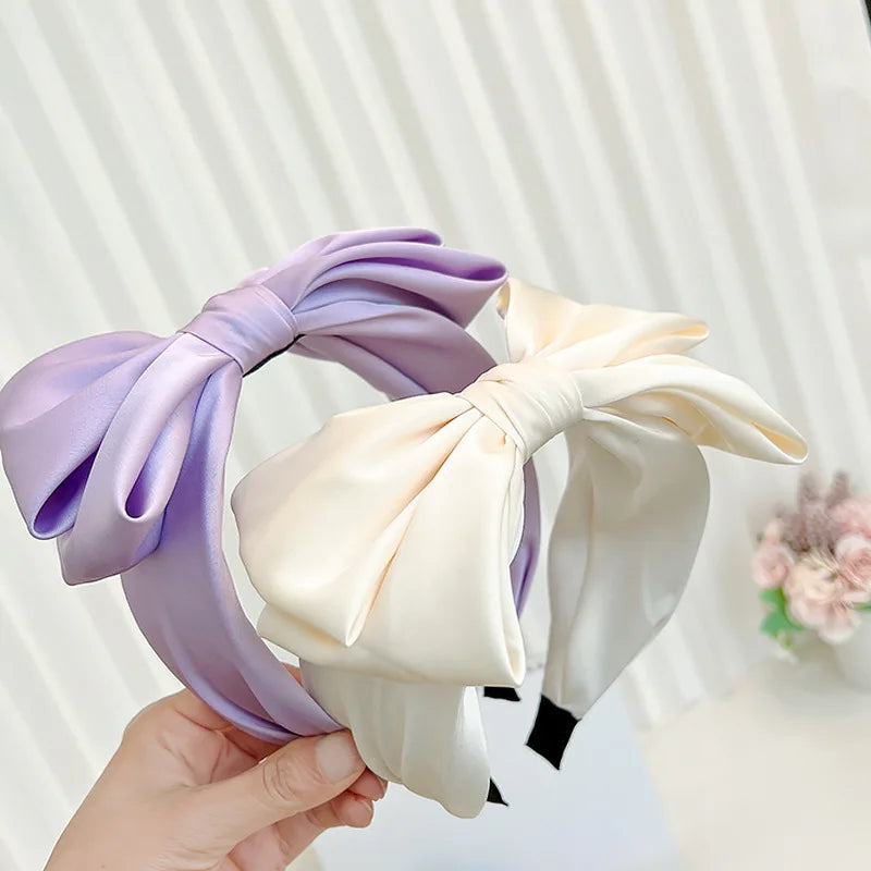 Silk Satin Bow Headband