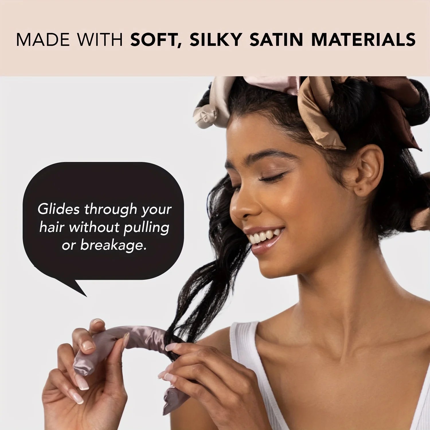 6PCS Satin Heatless Curlers