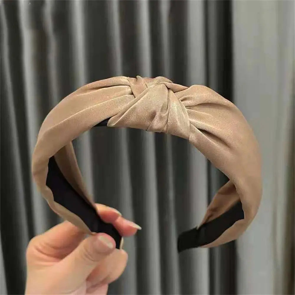 Cross Knot Satin Headband