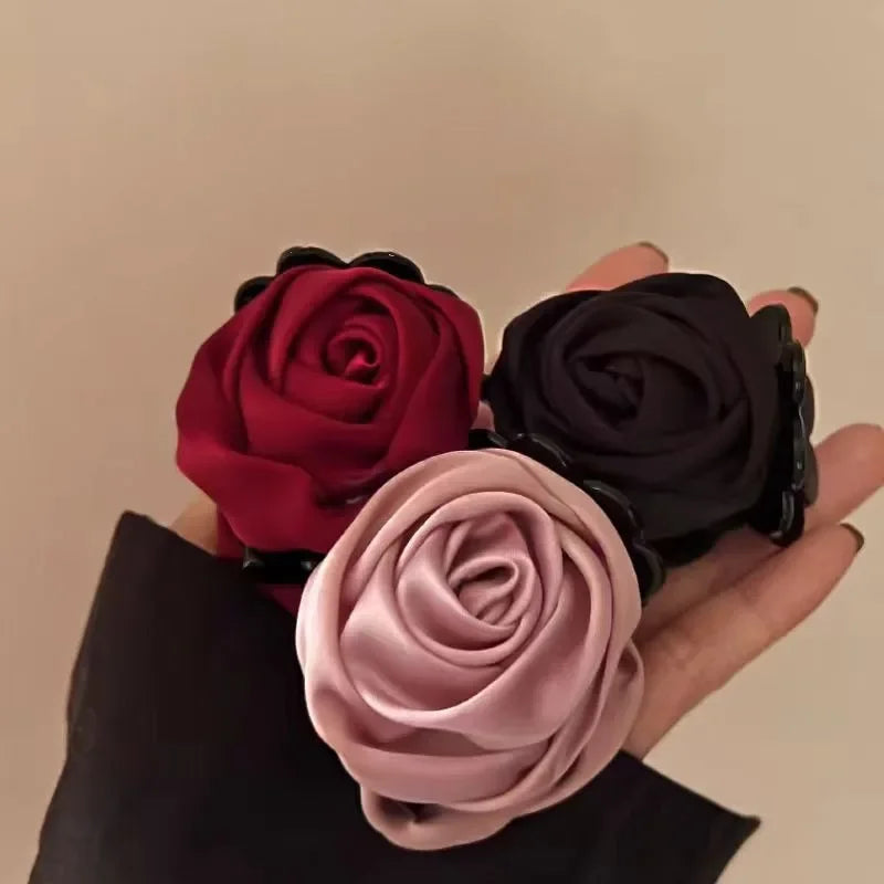 Rose Flower Hair Claw