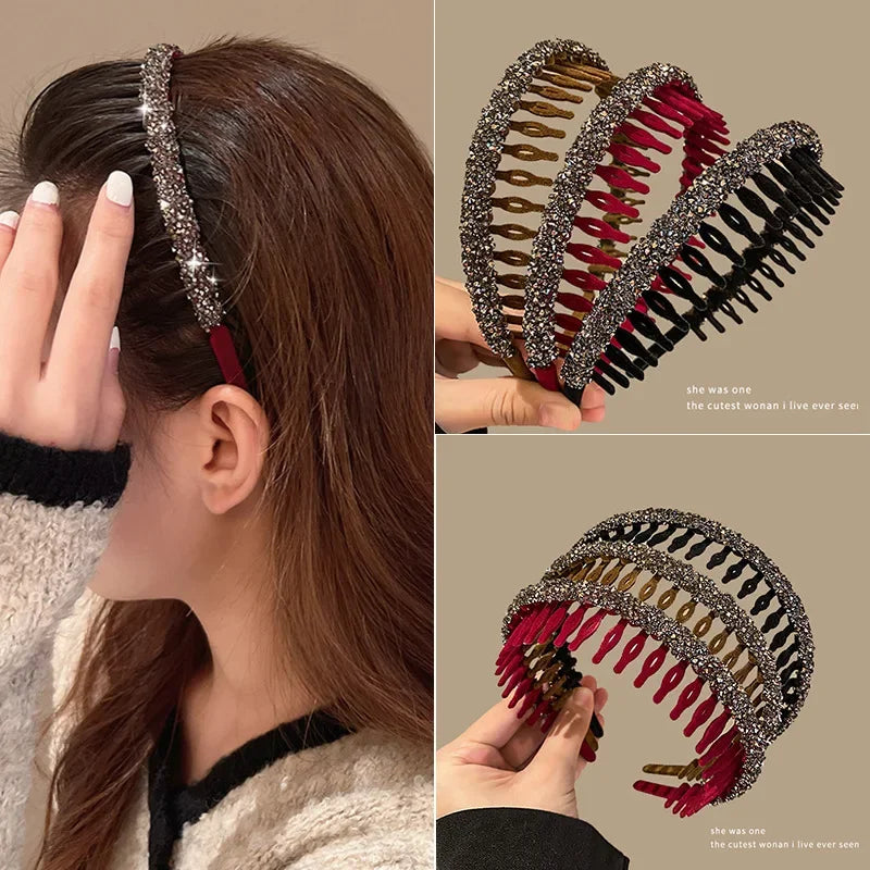 Rhinestone Velvet Headband
