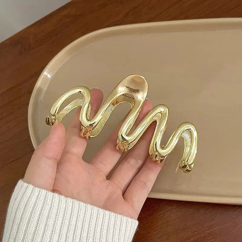 Geometric Metal Claw Clip