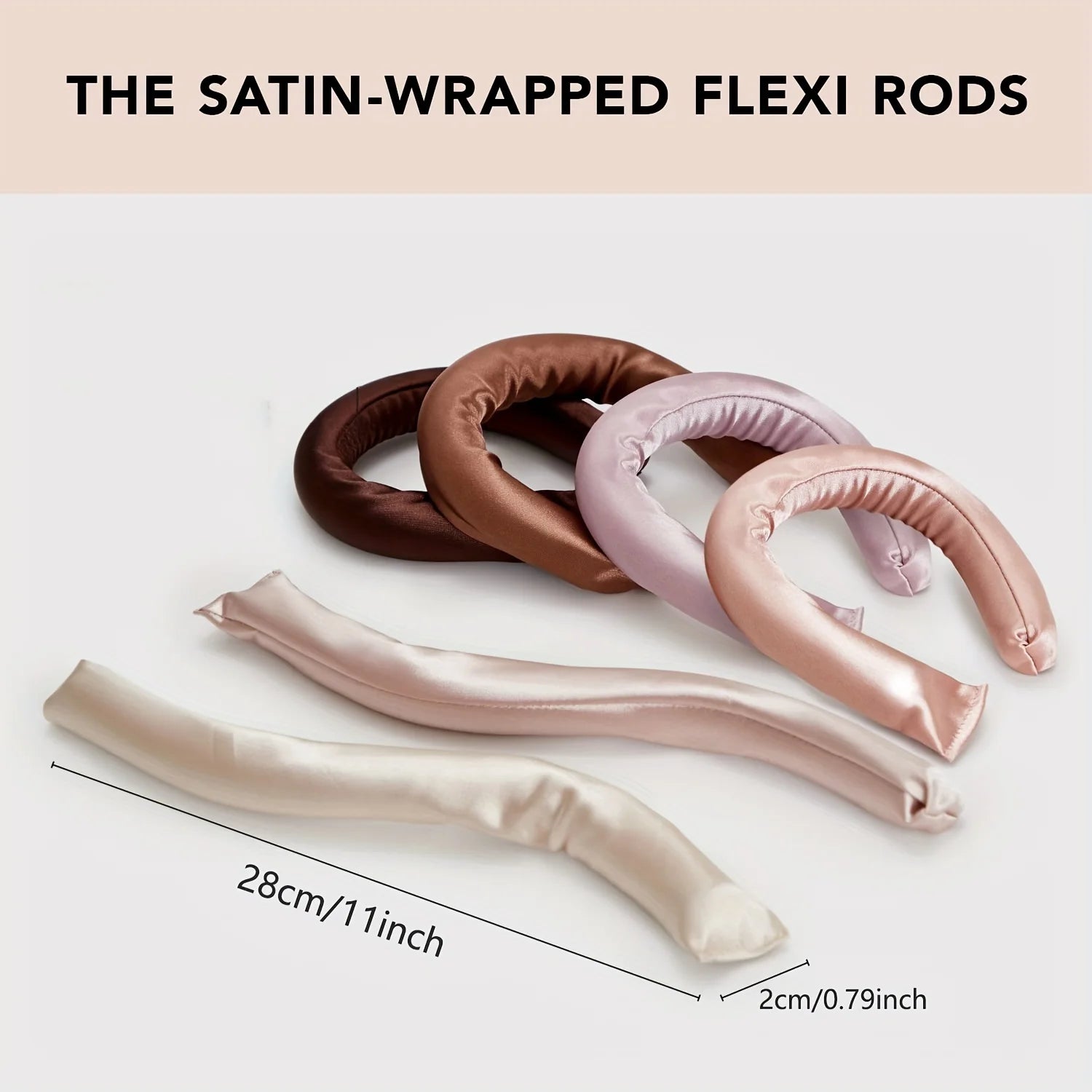 6PCS Satin Heatless Curlers