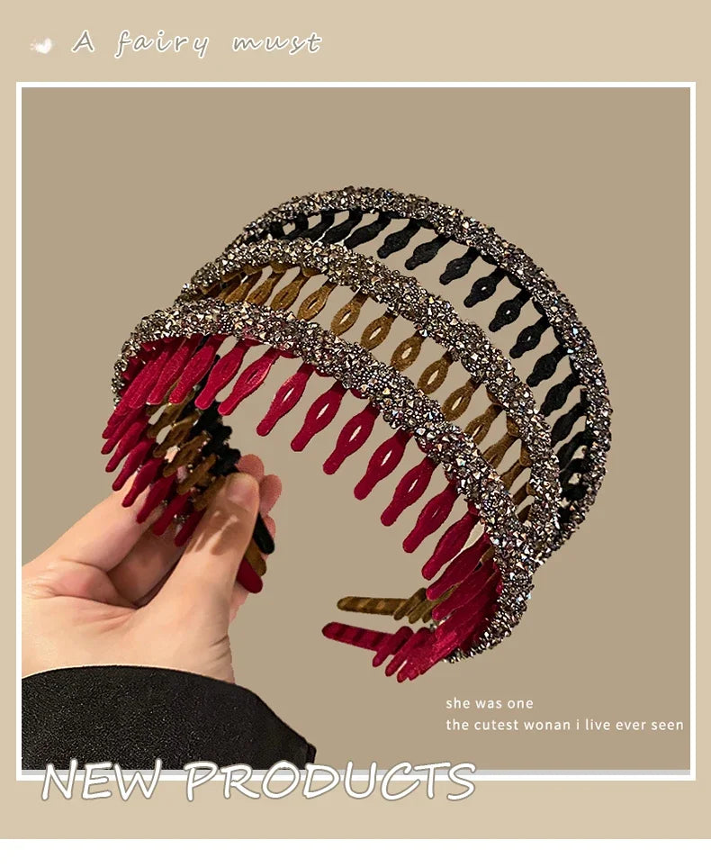 Rhinestone Velvet Headband