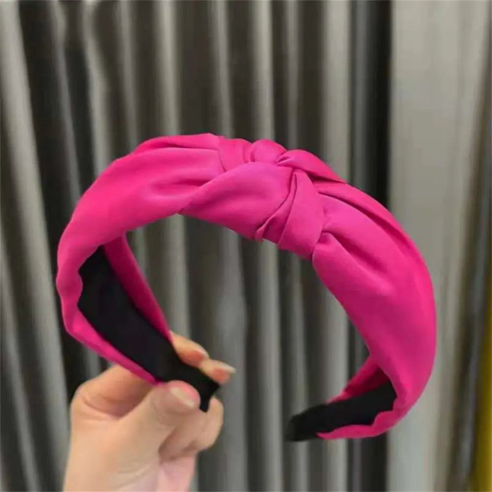 Cross Knot Satin Headband