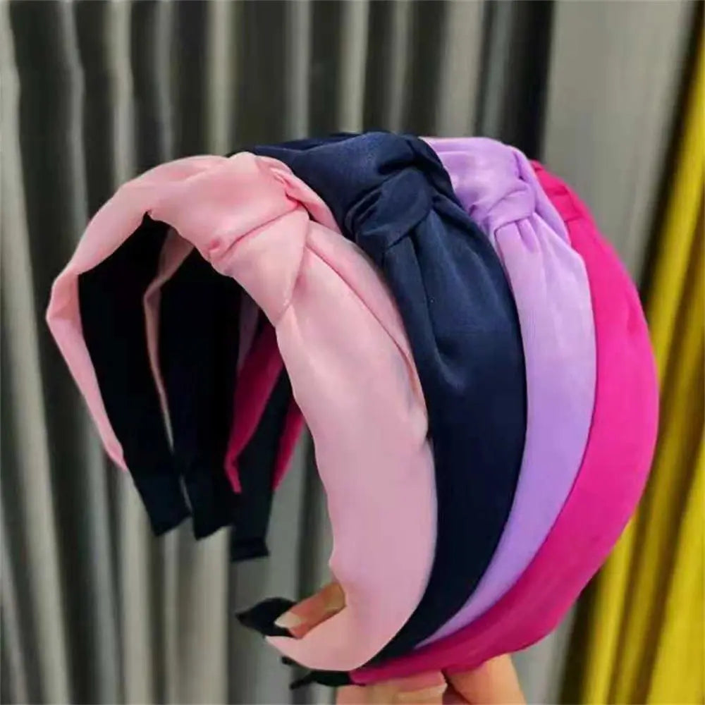 Cross Knot Satin Headband