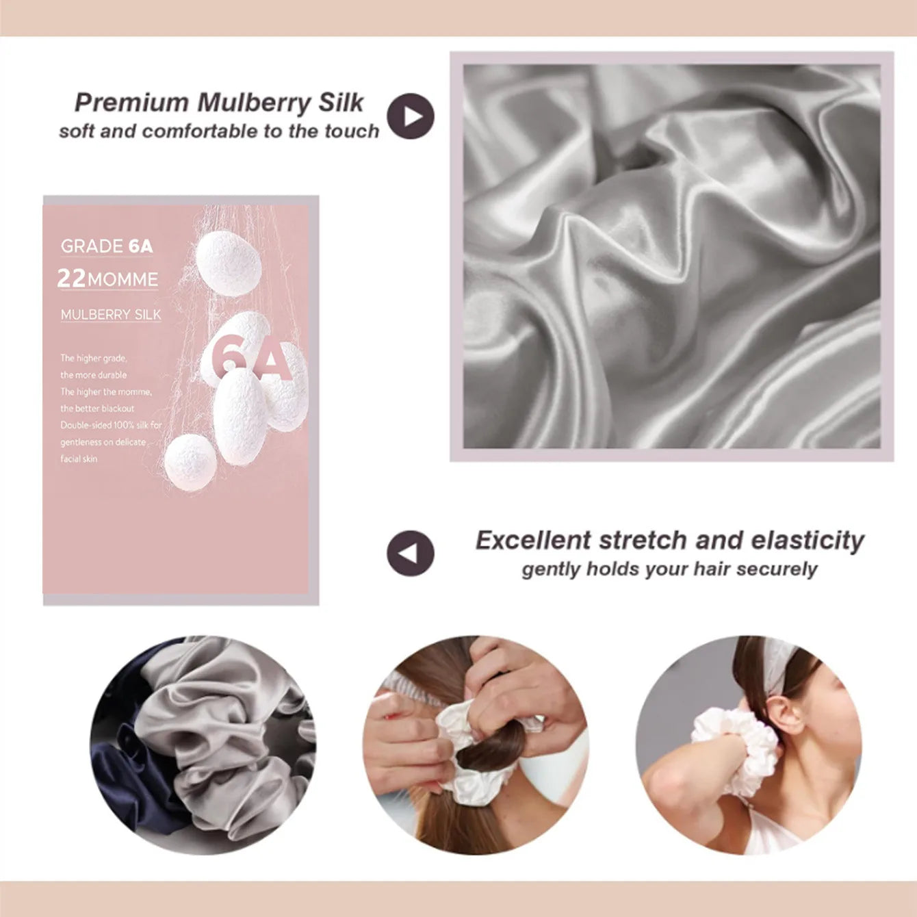 22 Momme Silk Scrunchies