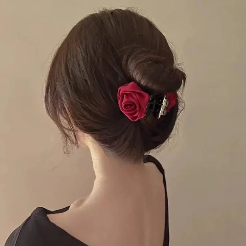Rose Flower Hair Claw