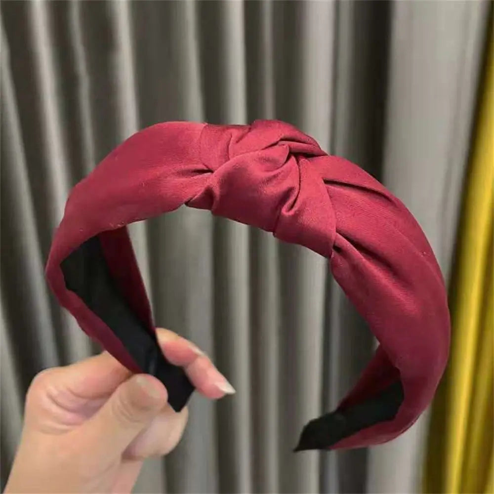 Cross Knot Satin Headband