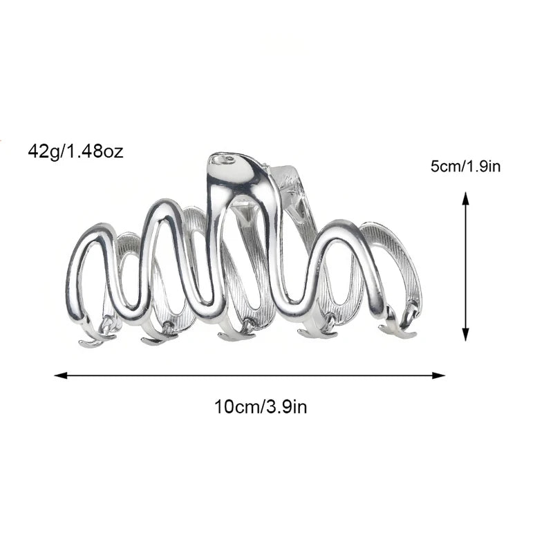 Geometric Metal Claw Clip
