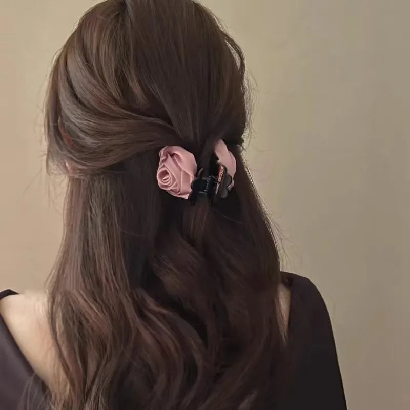 Rose Flower Hair Claw